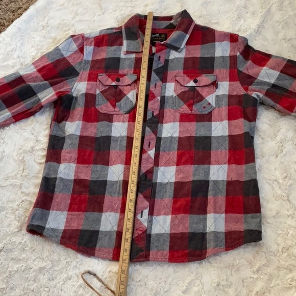 O’Neill Red and Gray Plaid Long Sleeve Shirt - Picture 4 of 10